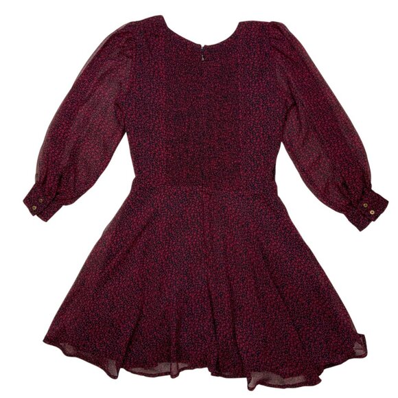 Revolve X Cleobella Genova Dress XS Red Floral Sheer Balloon Sleeve Mini Party - Picture 11 of 12